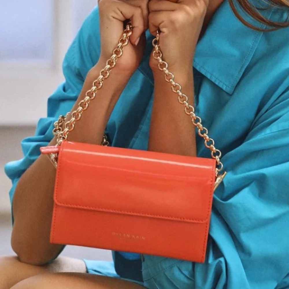 DYLAN KAIN - THE JUICY PATENT WALLET (ORANGE SUNSET) handbag / purse